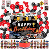 Mpanwen Race Car Birthday Party Supplies, 142 Pcs Racecar Racing Party Decorations For Boys Baby - Backdrop, Banner, Cake, And C