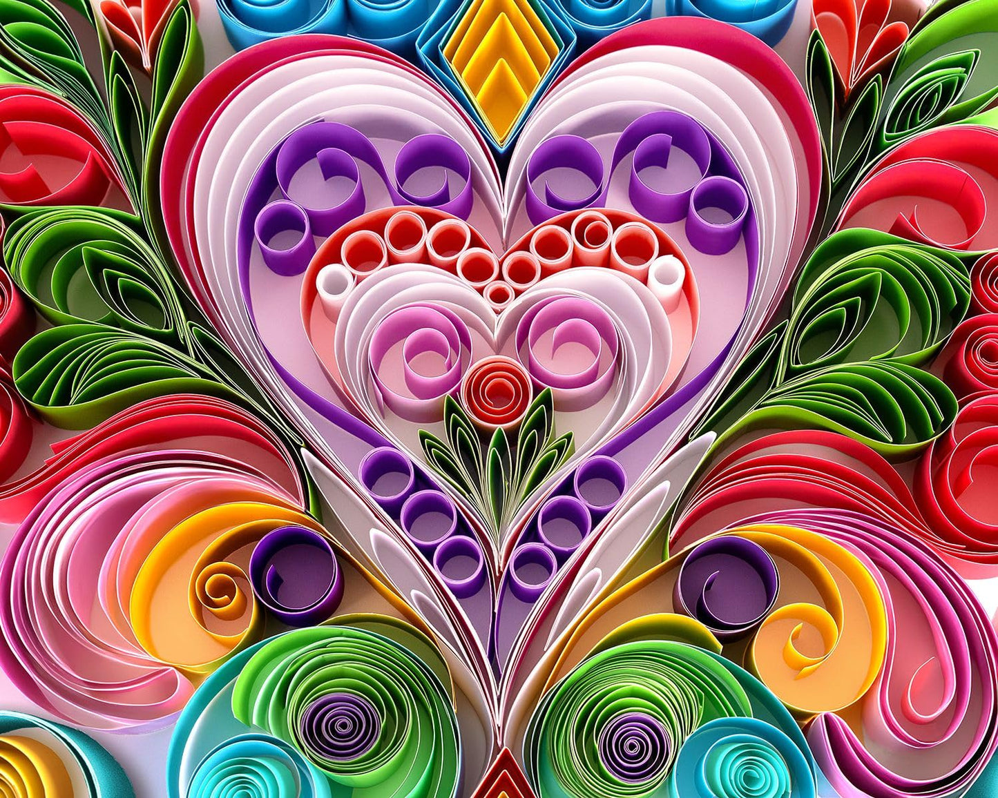 Springbok Paper Hearts 1000 Piece Puzzle For Adults - Features A Beautiful Cut Paper Heart Arrangment