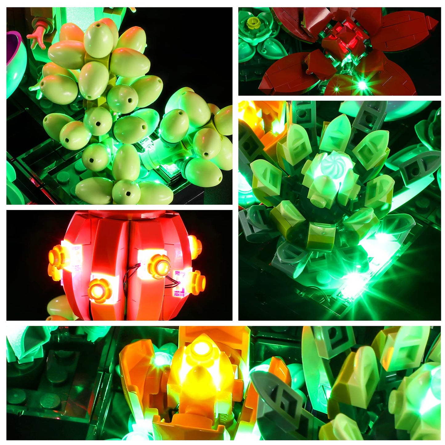 Yeabricks Led Light For Lego-10309 Creator Succulents Building Blocks Model (Lego Set Not Included)