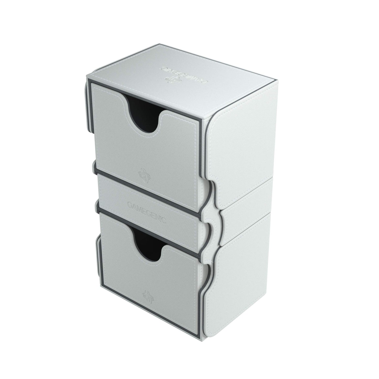 GameGenic Card Deck Box - Deck Convertible White 200CT - Durable and Sturdy TCG, OCG Card Storage - Compatible with Pokemon Yugi
