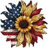 American Flag Sunflower Wooden Puzzles for mature-themeds 200pcs Wooden Jigsaw Puzzles for mature-themeds American Flag Unique Shaped Jigsaw Puzzles Creative Gift for Friend Family Game Medium Size 10.6'' x 10.6''