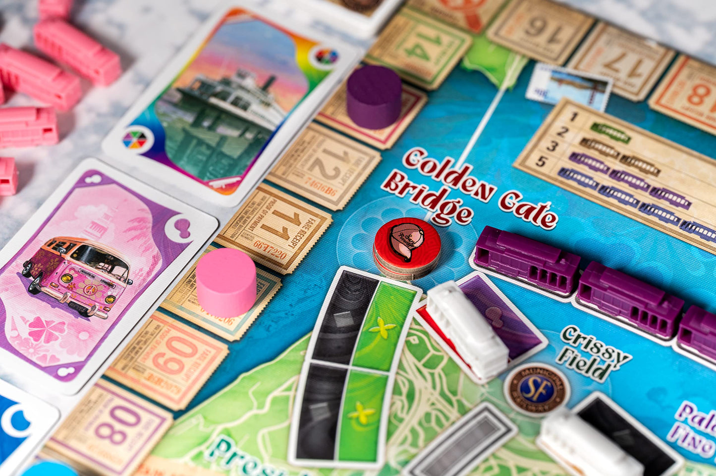 Asmodee Ticket to Ride San Francisco Board Game - Fast-Paced Railway Adventure in The City by The Bay! Fun Family Game for Kids & mature-themeds Ages 8+ 2-4 Players 10-15 Minute Playtime