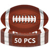 QZYL 50 PCS Football Plates, Football Party Plates, Football Shaped Disposable Paper Plates, Touchdown Party Plates, Football Pa