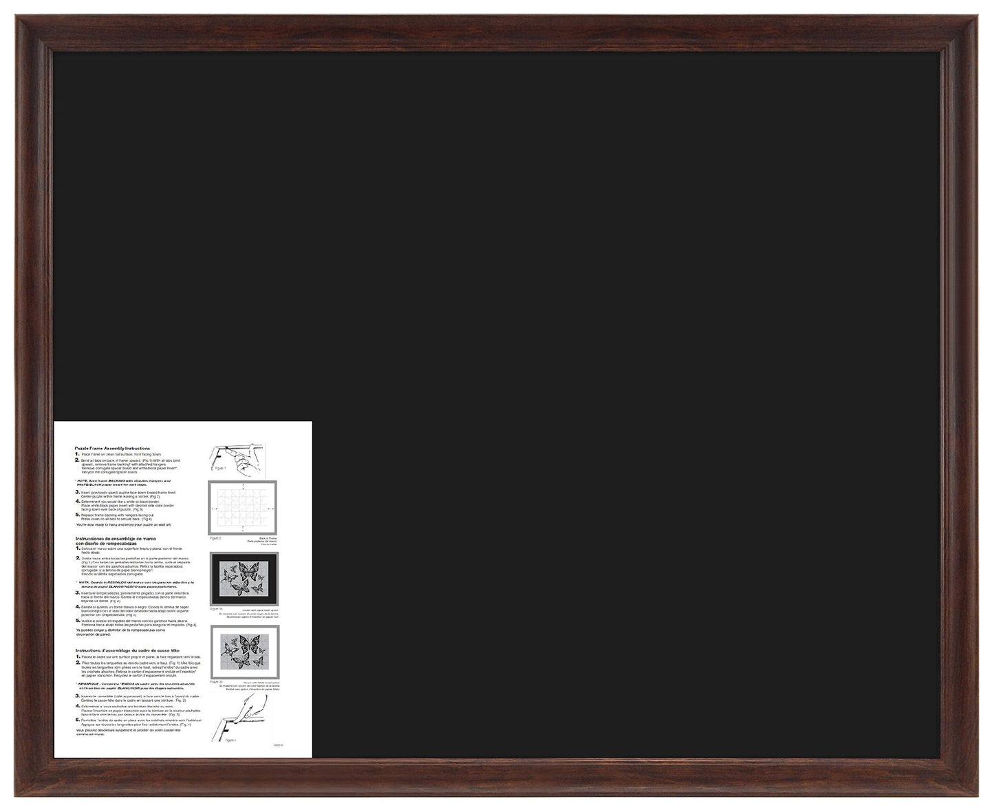 Mcs Frame For Puzzles, Walnut, 24 X 30 In Or Smaller