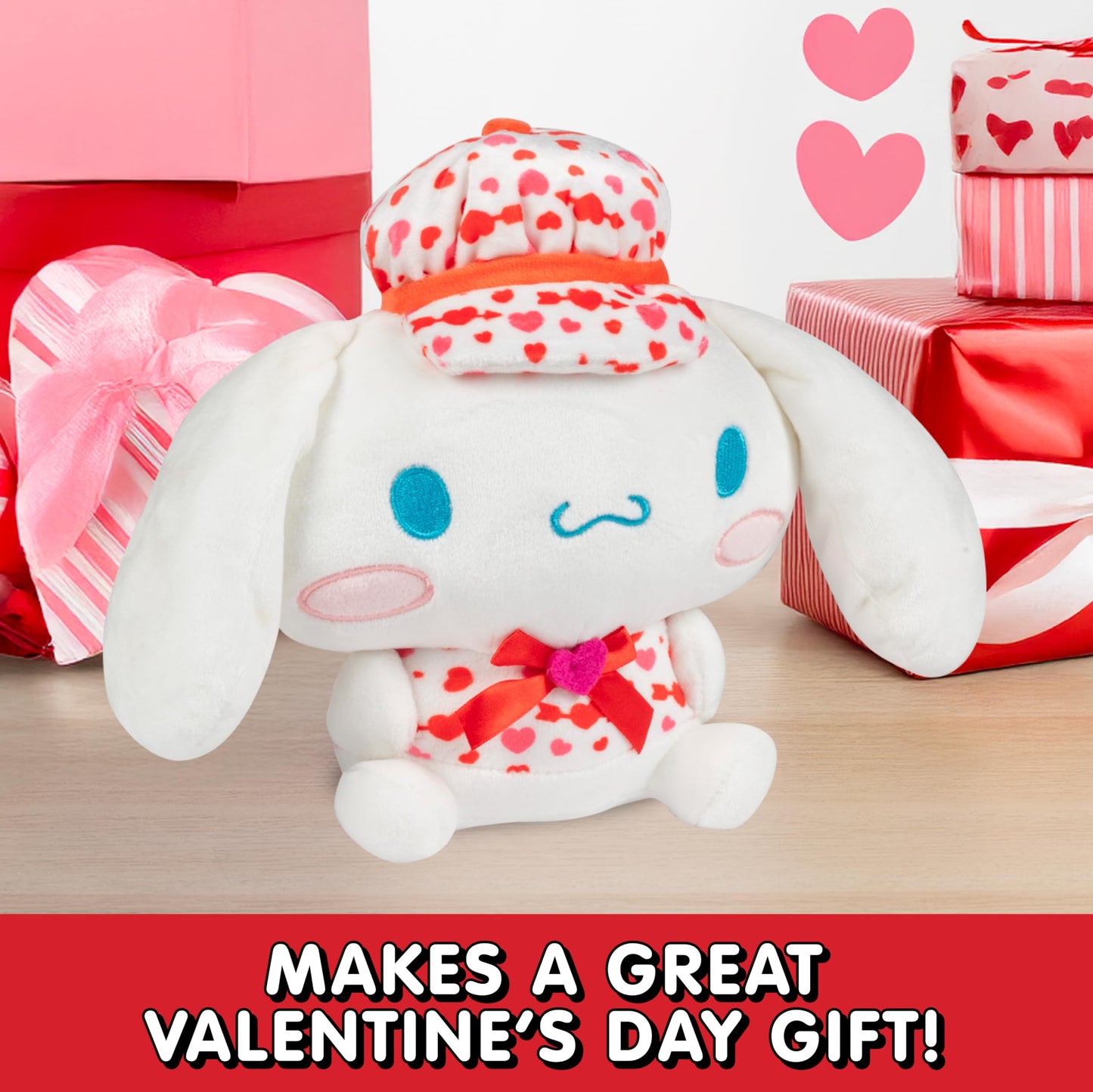 Valentine'S Day Hello Kitty And Friends 8'' Cinnamoroll Plush W/Heart Outfit - 2025 Limited Edition Officially Licensed Sanrio -