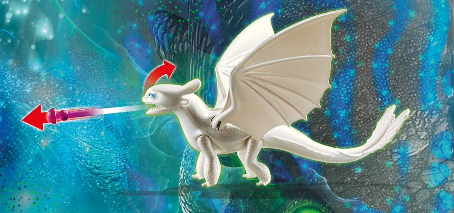 Playmobil How To Train Your Dragon Iii Light Fury With Baby Dragon & Children