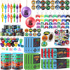 HyDren 179 Pcs Video Game Party Favors Includes Video Game Goodie Treat Boxes Punch Balloons Silicone Bracelets Keychains Badges
