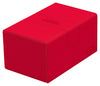 Ultimate Guard Twin Flip'N'Tray 160+, Deck Case For 160 Double-Sleeved Tcg Cards + Dice Tray, Red, Independent Magnetic Closure