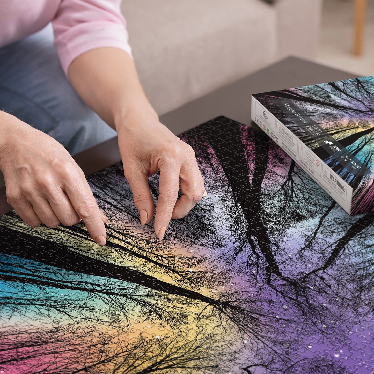 Hard Impossible Puzzles For Adults 1000 Piece, Challenging Difficult Puzzles For Adults, Colorful Gradient Jigsaw Puzzle For Adult