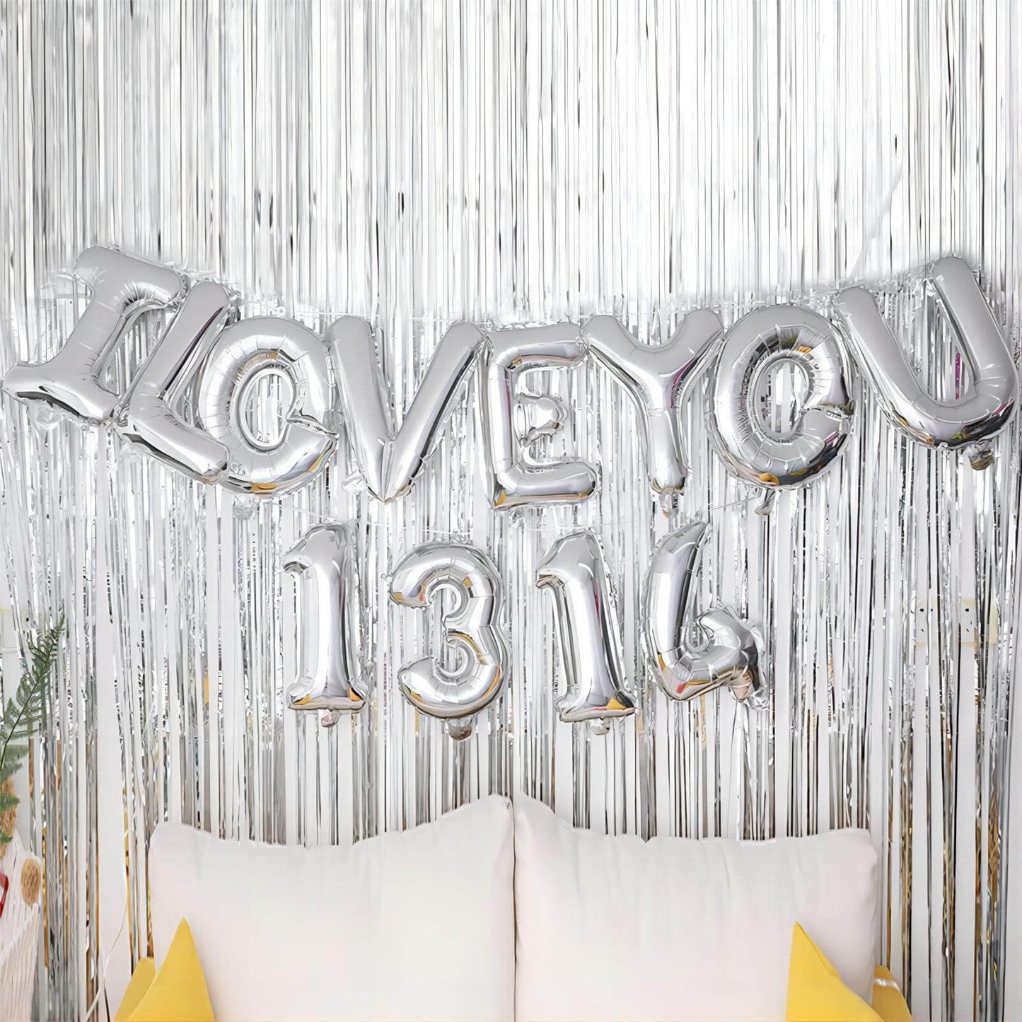 Red Heart Balloons Silver I Love You Balloons For Valentines Day Decorations Bridal Shower Wedding Party Supplies Decorations