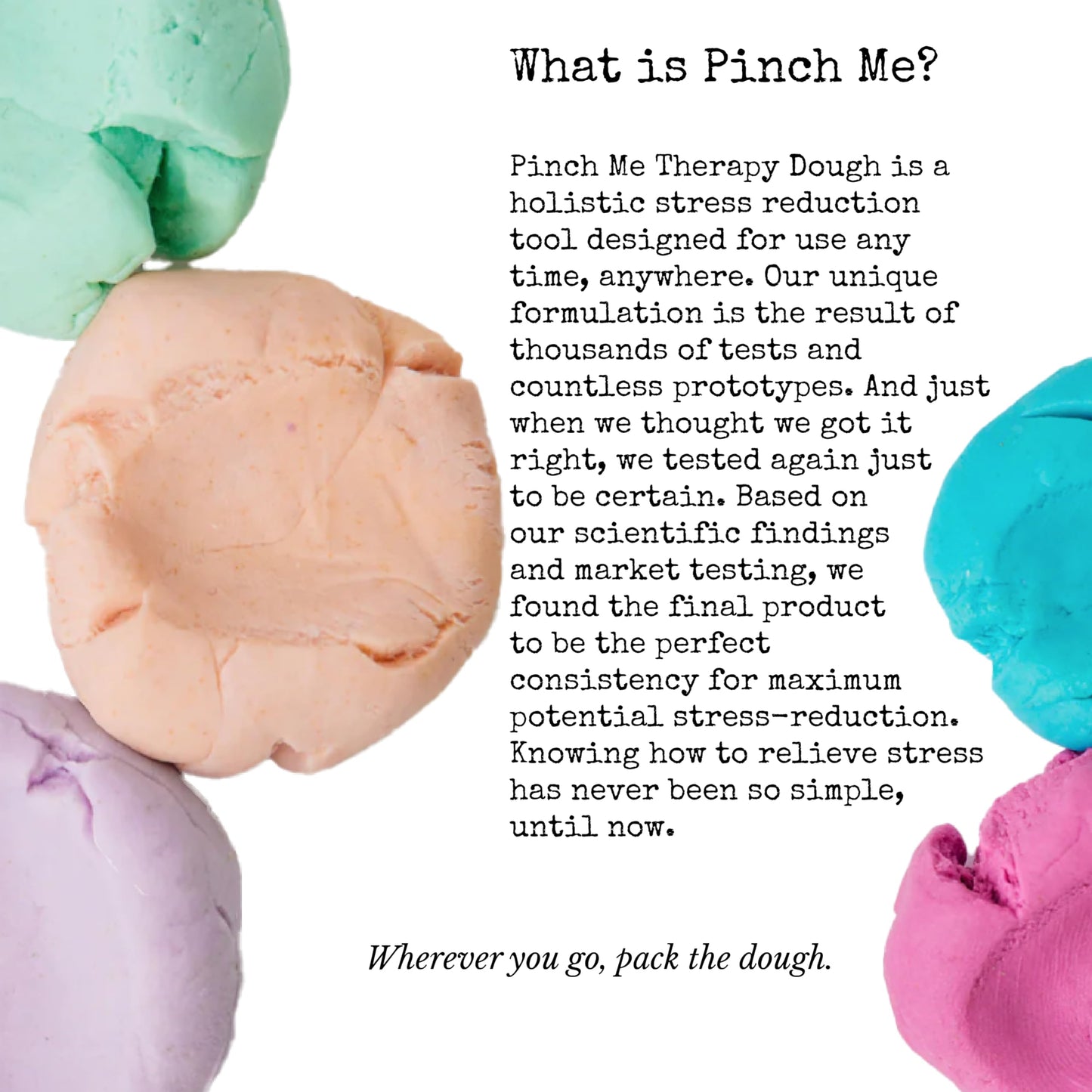 Pinch Me Therapy Dough Locket Combo - Holistic Aromatherapy Stress Relieving Putty - .3Oz Clip-On Locket Scent + 3Oz Dough Melon