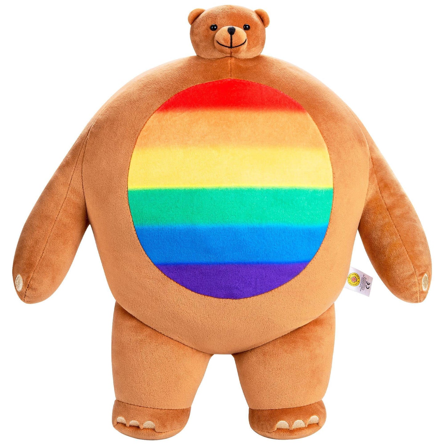 Tiny Headed Kingdom Pride Pip Bear, Adorable Stuffed Animal For Girls & Boys, Big Plushie Small Head, 15 Inches