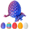 ONEVIVE Dragon Eggs with Dragon Inside 3D Printed Mystery Dragon Egg Articulated Crystal Fidget Toy for Kids mature-themeds Women Men Funny Gift Desk Decor(Purple)