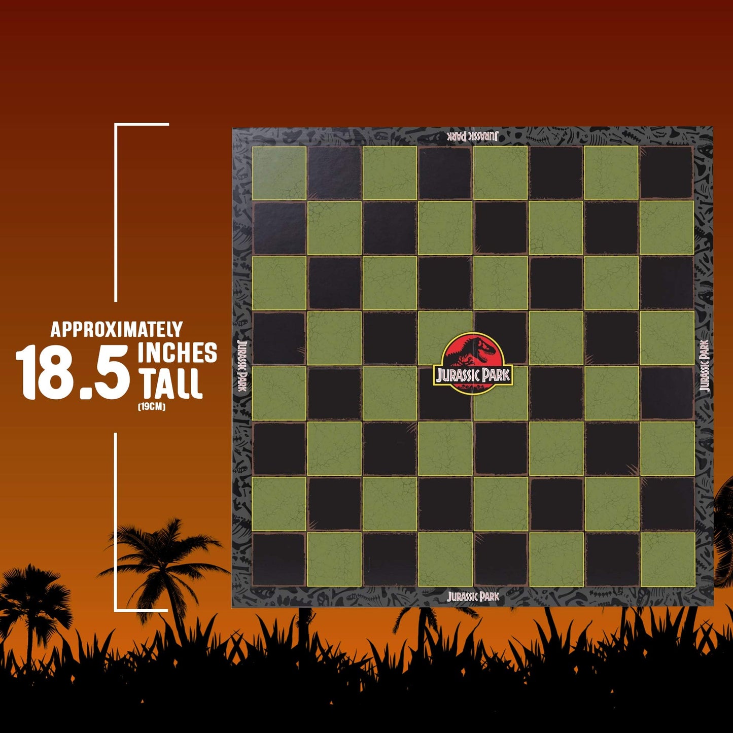 The Noble Collection Jurassic Park Chess Set - Multicolor - Plastic & Cardboard - 295x295x85mm - Model NN2421