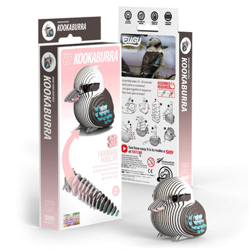 Eugy Kookaburra 3D Puzzle, 27 Piece Eco-Friendly Educational Toy Puzzles For Boys, Girls & Kids Ages 6+