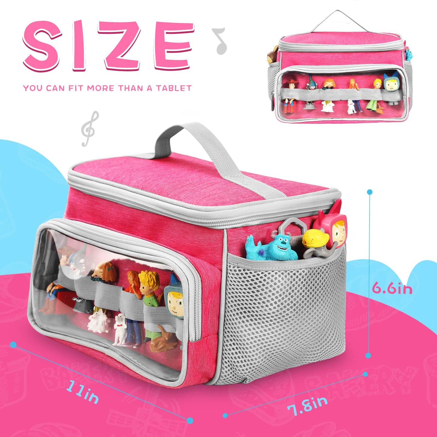 Portable Carrying Case Compatible With Toniebox Starter Set And Tonies Figurines, Storage Musical Toy Carrying Bag For Toniebox