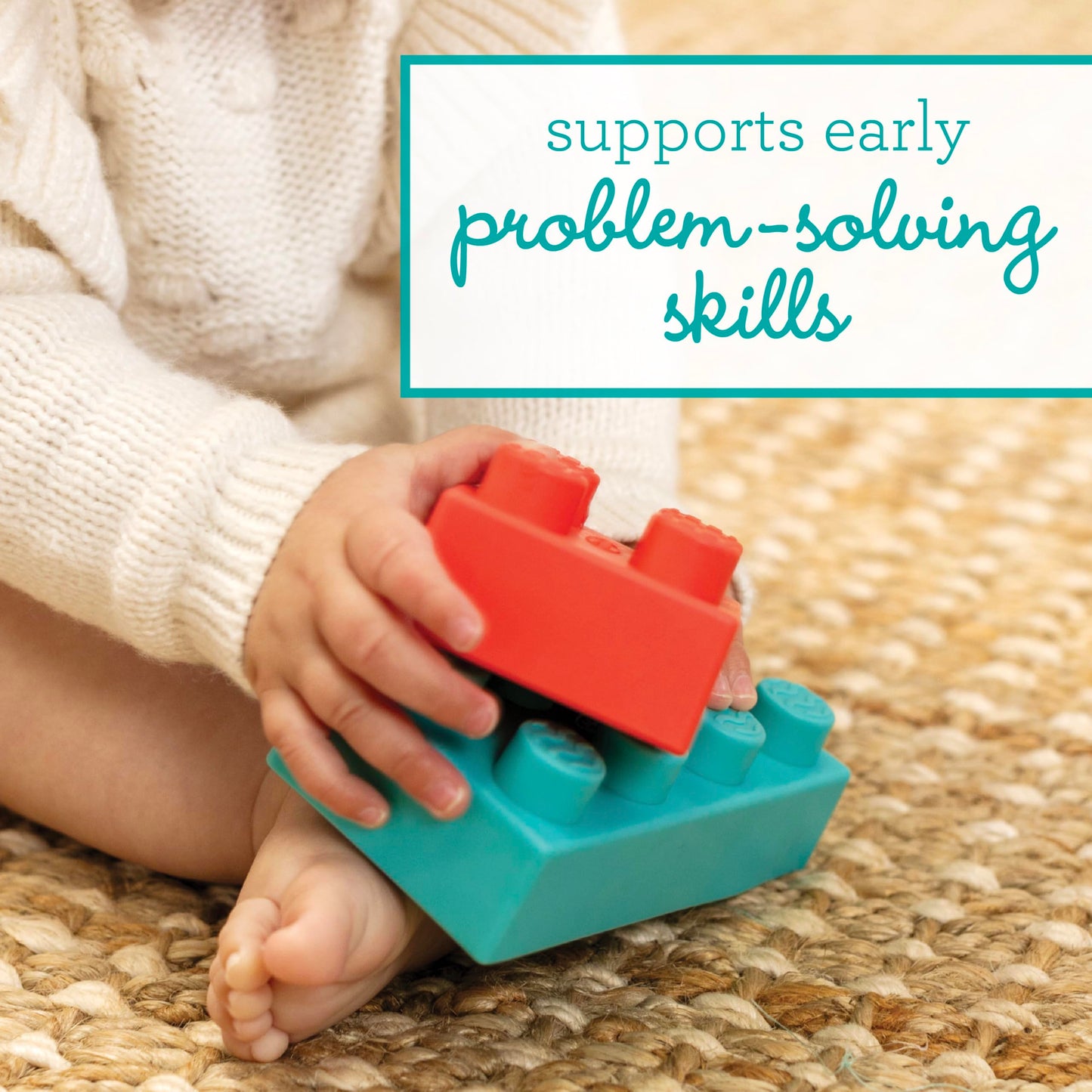 Infantino Super Soft 1St Building Blocks Jumbo Playset – Soft Blocks For Babies And Toddlers, Perfect For Stacking, Squishing, And Imaginative Play, 43-Piece Set