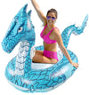Monsoon Inflatable Pool Float for Adults - Large Blue Dragon Ride-On, Vinyl with Handles, Model DRGNBLU