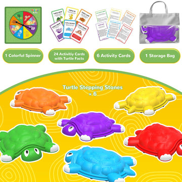Aberlls Stepping Stones For Kids 3 4 5 6 7 Year Old, Toddlers Turtle Balance Climbing Toys, Outdoor Indoor Sensory Play, Obstacle Course Coordination Game