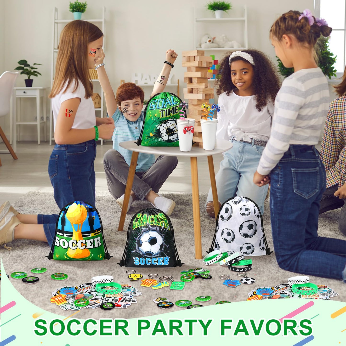 Sadnyy 140 Pcs Baseball Party Favors Birthday Party Decorations Supplies Drawstring Bags with Silicone Bracelets Keychains Straw