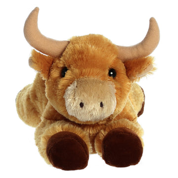 Aurora Adorable Flopsie Toro Bull Stuffed Animal, 12" Brown, Polyester, Model 31548 - Perfect for Kids and Adults, Imaginative Play