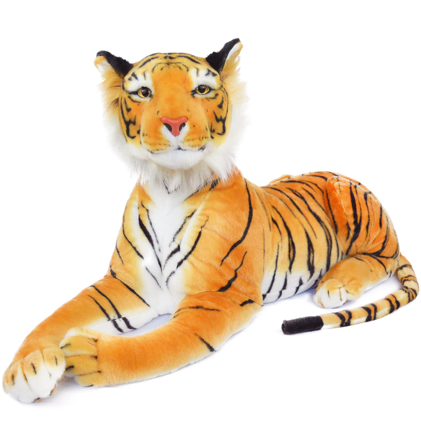 Viahart Rohit The Orange Bengal Tiger - 46 Inch (Tail Measurement Not Included) Big Stuffed Animal Plush Cat - By Tigerhart Toys