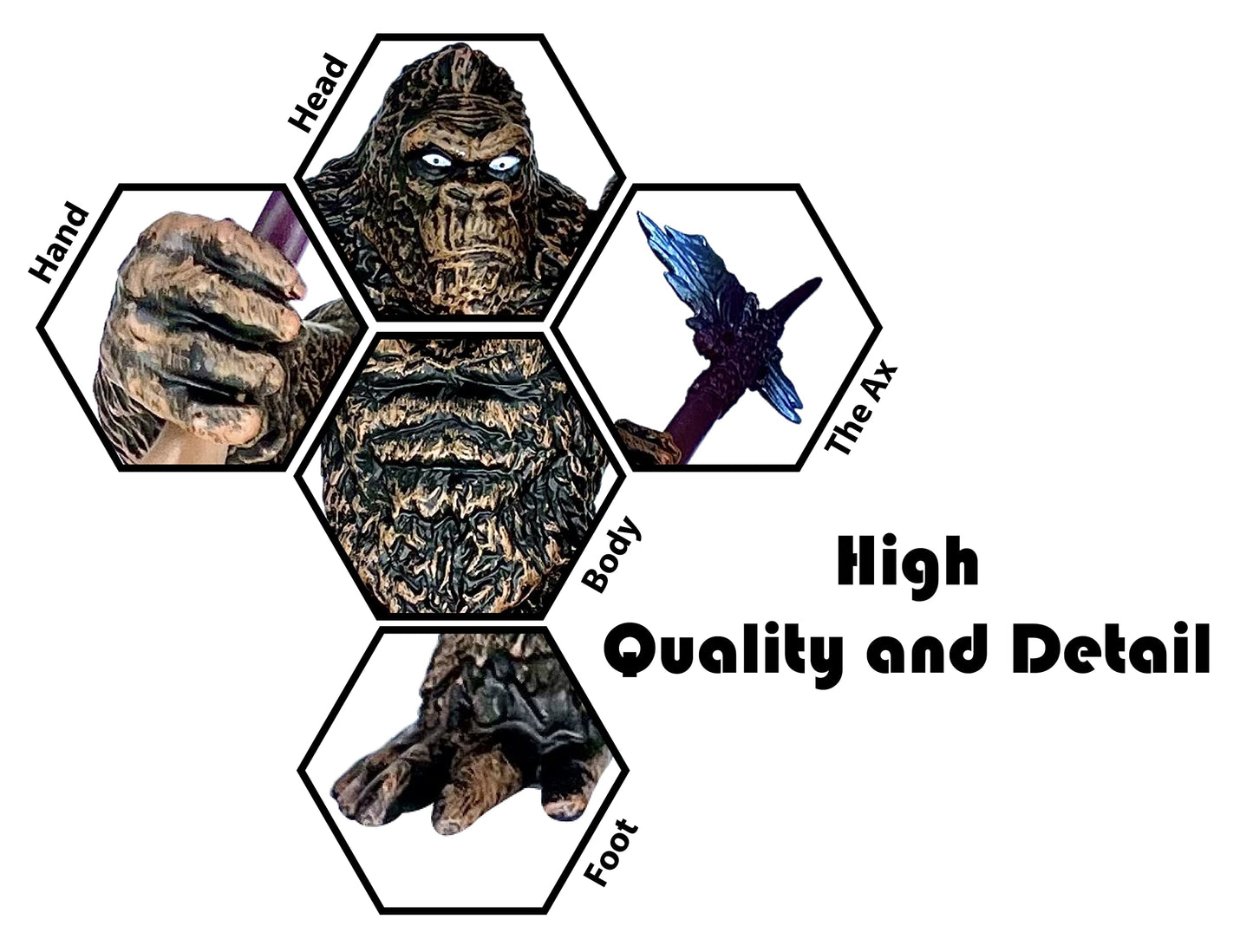 Twcare King Kong With Ax Vs Godzilla Action Figure 6.5