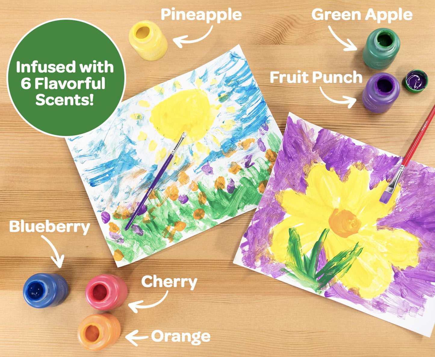Crayola Silly Scents, Washable Kids Paint, Scented Paint, 6Count