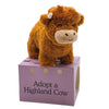 Follow Your Legend Highland Cow Plushie - 7” Brown Stuffed Animal, Soft Polyester Toy