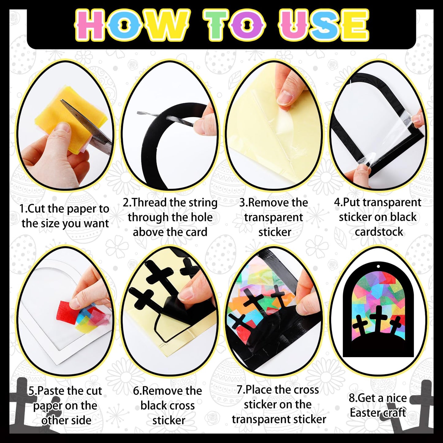 Marsui 36 Sets Valentines Heart Suncatcher Paper Craft Pink Heart Shape Window Art Decor Stained Glass Effect DIY Tissue Paper C