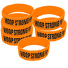 Nba Spalding Basketball Yellow Rubber Cuff Band Favors - 4' X 1', 6 Pieces - Perfect Party Giveaways