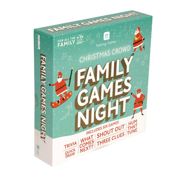 Talking Tables Christmas Family Games Night, Six Games, After Dinner Party, Fun Travel Pocket Games For Kids, Card Games For Adults, Present, Family Board Game, Gift, Secret Santa, Age 9+