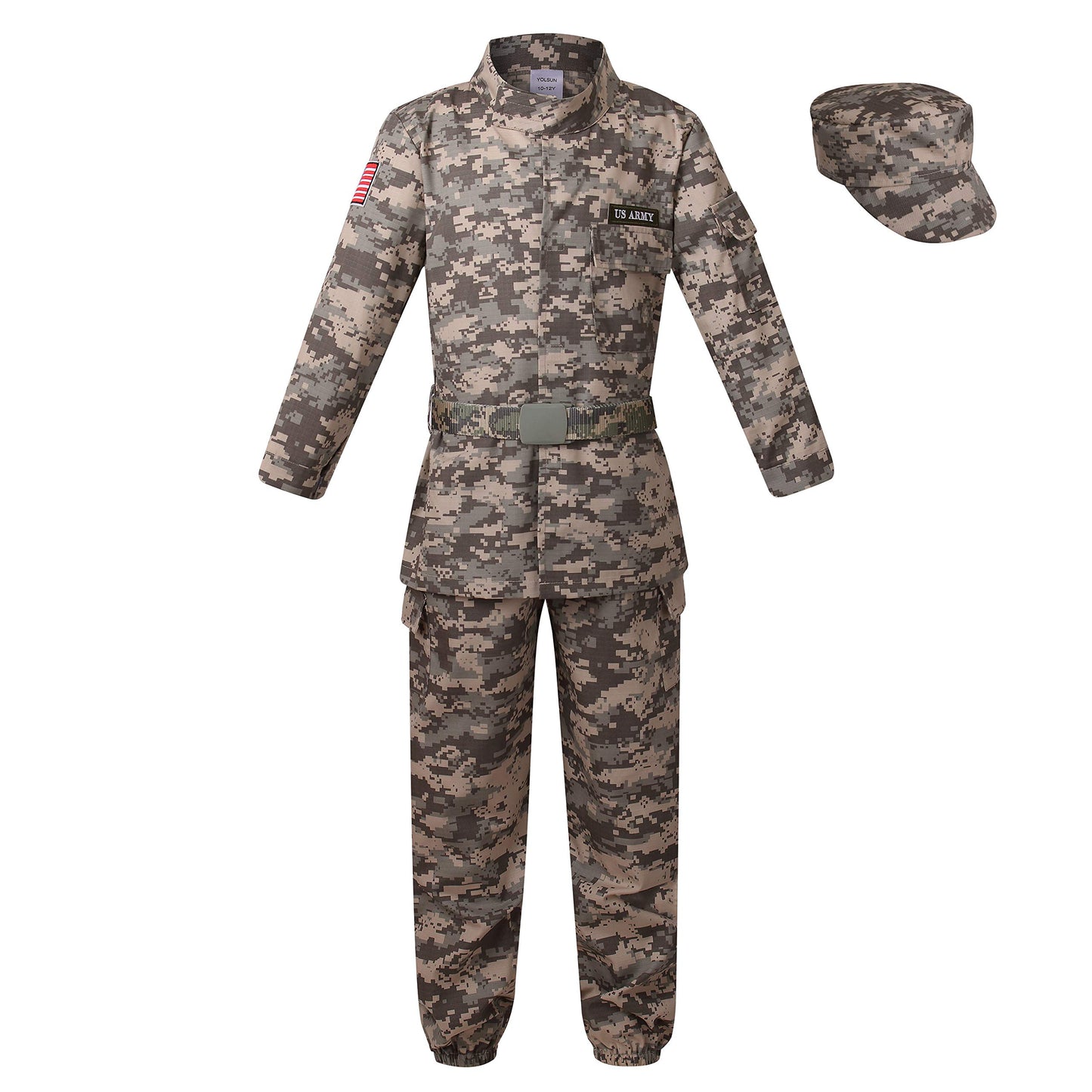 Deluxe Kid'S Camo Combat Soldier Costume (10-12 Years)
