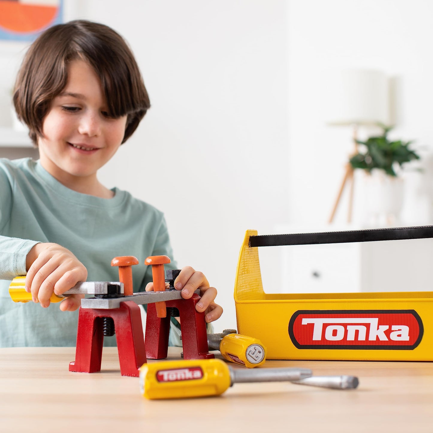Tonka Tough Builders, Tough Toolbox Set, Tools Playset– Made With Sturdy Plastic, Boys And Girls, Toddlers Ages 3+, Role Play Sets, Toddlers, Birthday Gift, Christmas, Holiday