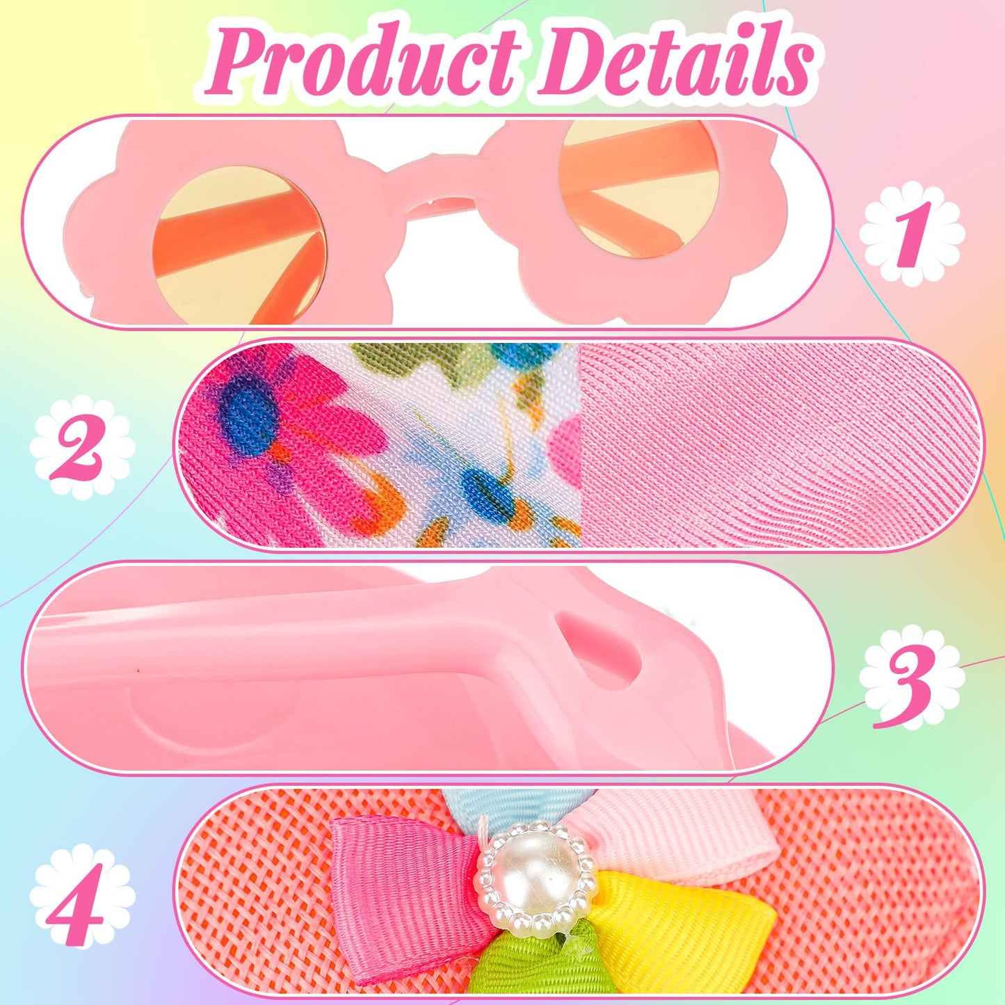 Kajaia 8 Pcs Doll Swimsuit 18 Inch Doll Clothes and Accessories Doll Dress Flip Flops Hat Outfit Swimsuit Accessories for 18 Inch Girl Doll