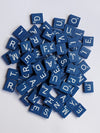 Planet Xpress Wood Scrabble Tiles Set 100 Tiles-Game Replacement,Scrapbooking,Crafts,Messages,Etc. (1 Set (100 Tiles),Blue)