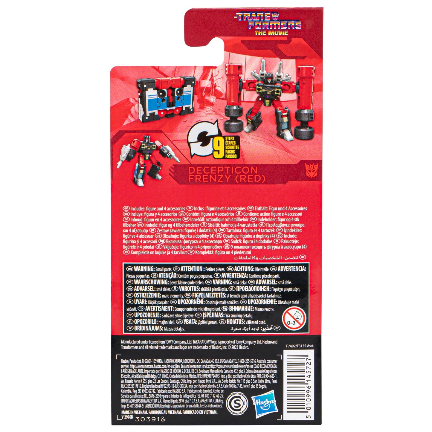 Transformers Toys Studio Series The The Movie Decepticon Frenzy (Red) Toy, 3.5-Inch, Action Figures For Boys And Girls Ages 8 And Up