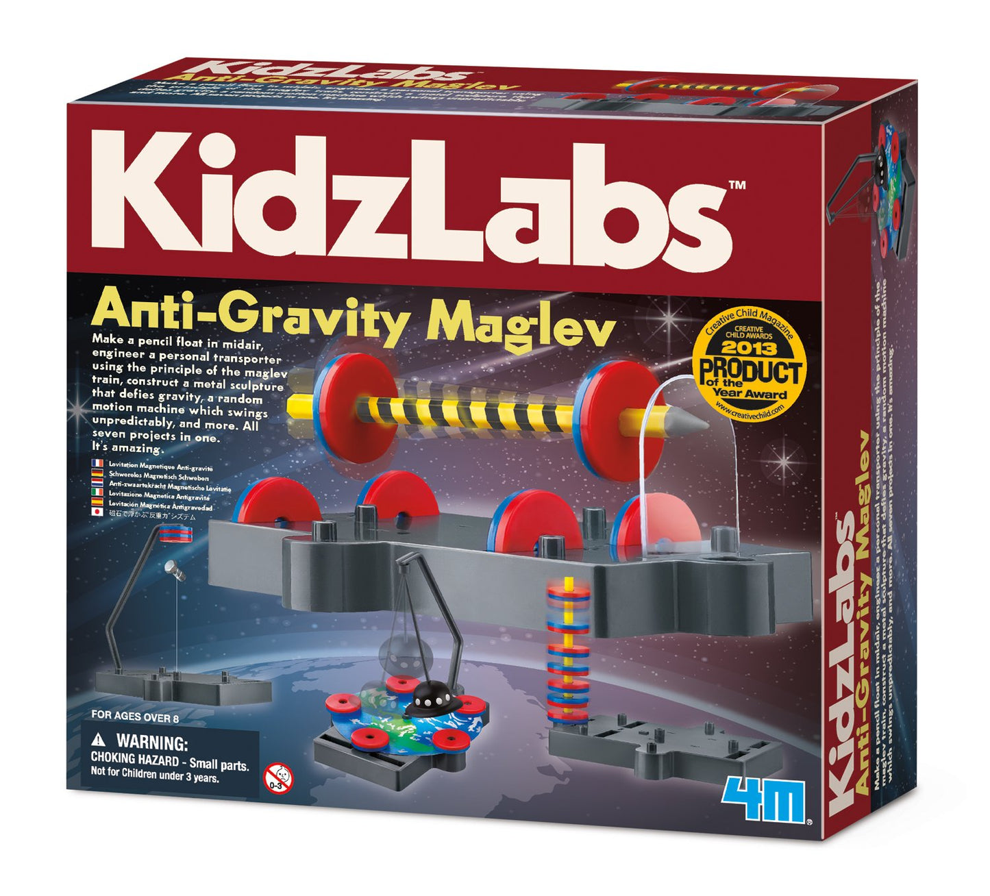 4M Kidzlabs Anti Gravity Magnetic Levitation Science Kit - Maglev Physics Stem Toys Educational Gift For Kids & Teens, Girls & Boys (3686)