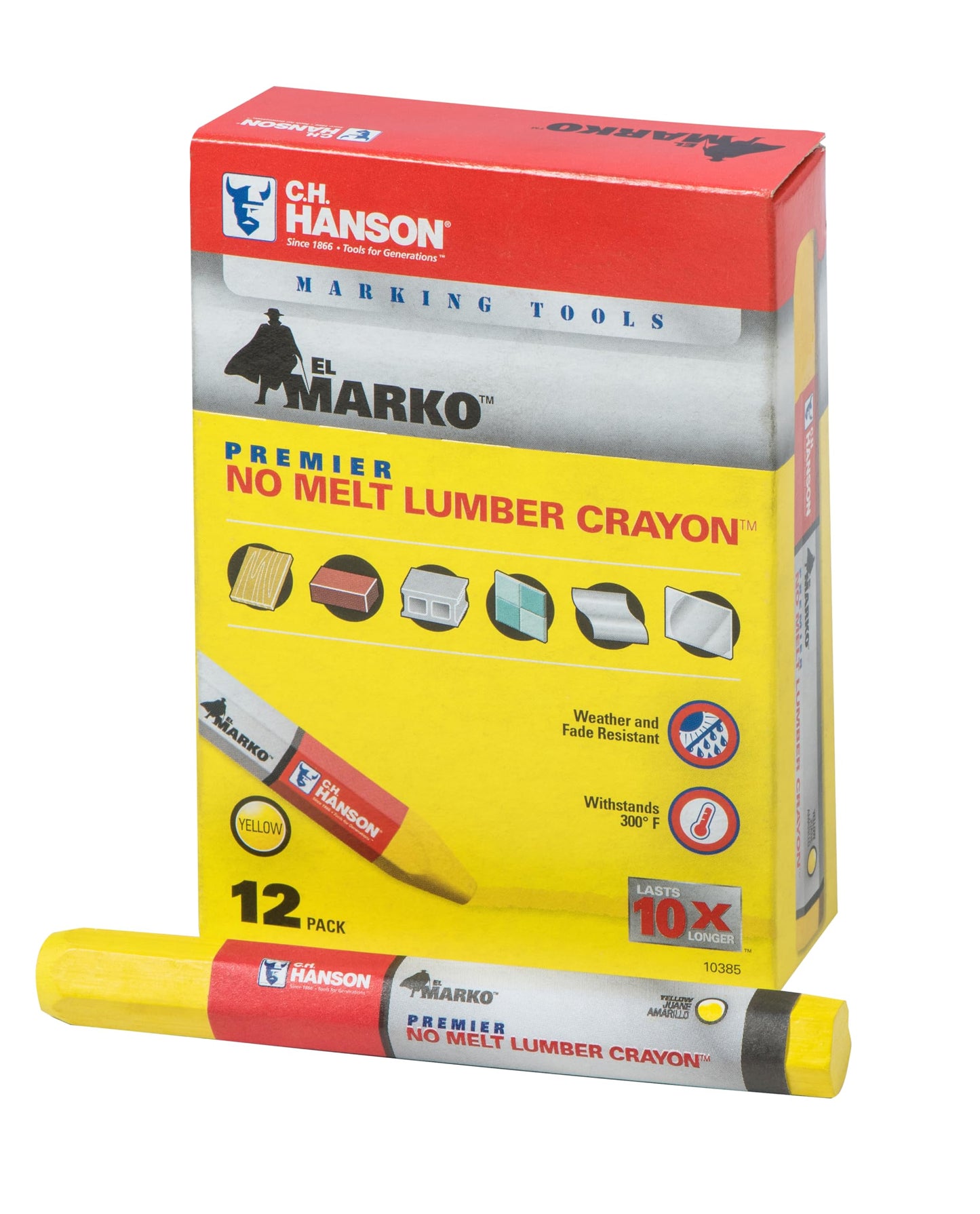 CRAYON LUMBER YELLOW (Pack of 12)