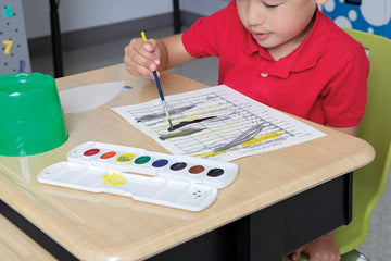 Creativity Street Stable Water Pots, Assorted Colors, 4-1/2 Dia., 6 Pieces