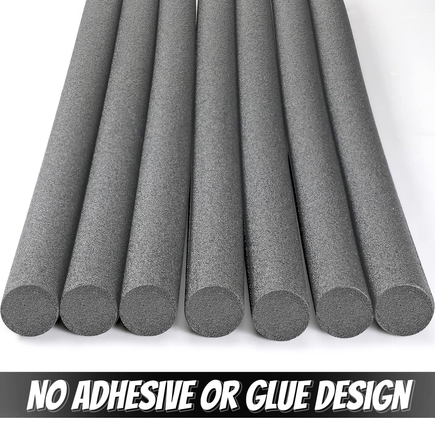 Kathfly 12 Pcs Floating Pool Noodles Foam Tube 1.5 X 35 Inches Floating Foam Tube Round Solid Noodle For Adults Swimming Craft Project(Ash Black)