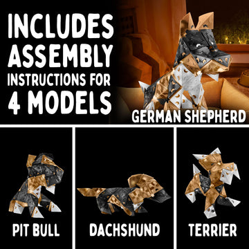 Thames & Kosmos Creatto Puppy Pals Light-Up 3D Puzzle Kit | Includes Creatto Puzzle Pieces To Make Your Own Illuminated Craft Creations | Diy Activity Kit & Led Lights