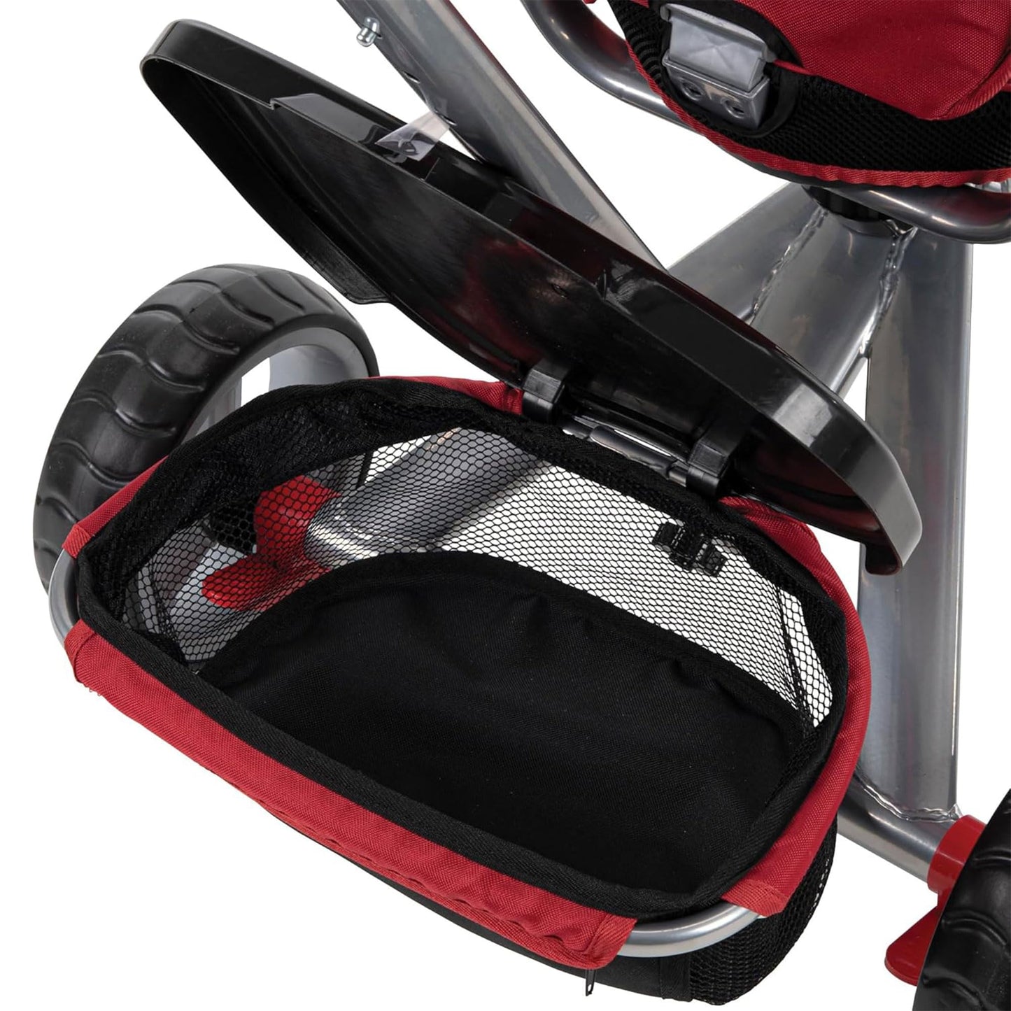 Huffy Malm Luxe 4-in-1 Canopy Trike with Push Handle, Cup Holder & Rear Storage Red