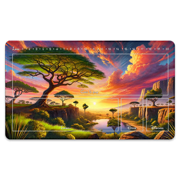 Wizcraft Gaming Paramint Lorcana Africa Savannah (Stitched)- Lorcana Playmat - Lorcana Mat, Lorcana Game Mat - Non-Slip Rubber W