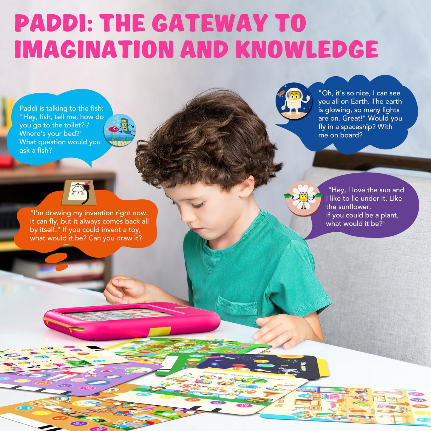 Kids Learning Tablet Educational Learning Pad For Toddlers 2-5 To Learn Alphabets, Numbers, Foods, Time, Music, Vehicles,Tablet Toy For Toddlers Ages 2 3 4 5 6 Years Old Pink