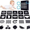 50PCS High Contrast Baby Flashcards 100 Pages Black & White Visual Stimulus Flash Cards Brain Development Cards Set Montessori Sensory Toys for Infants Newborn Boy Girl Baby Tummy Time (0-3 Months)