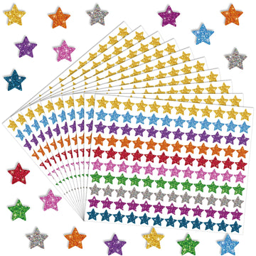 Lincia 1200 Pcs Star Glitter Stickers Sparkly Small Stickers For Kids Toddlers Teacher Reward Sheet Incentive Charts Classroom S