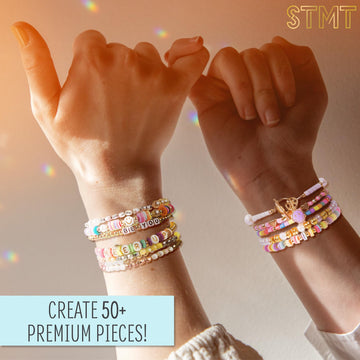Stmt Personalized Jewelry Studio, Create Over 50 Premium Pieces, Trendy Bracelet Making Kit, Includes Metal Bracelet Charms, Rem
