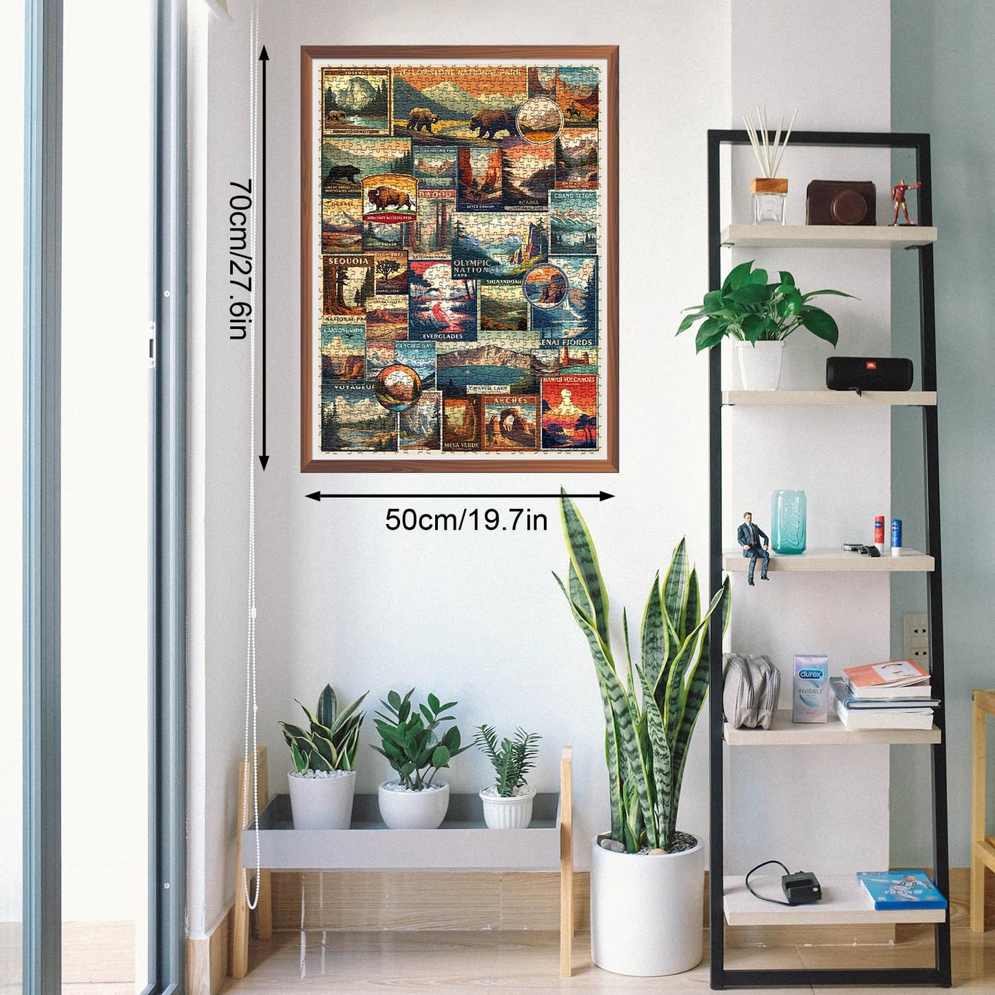 Vintage National Parks Puzzle For Adults 1000 Pieces, Travel Poster Landscape Puzzle Including Yellowstone Zion Acadia Yosemite, Nature Jigsaw Puzzles Scenery Mountain Scene