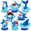 Namalu 16 Pcs Shark Centerpiece Party Decorations Shark Birthday Table Decorations for Ocean Animal Theme Under The Sea Baby Sho